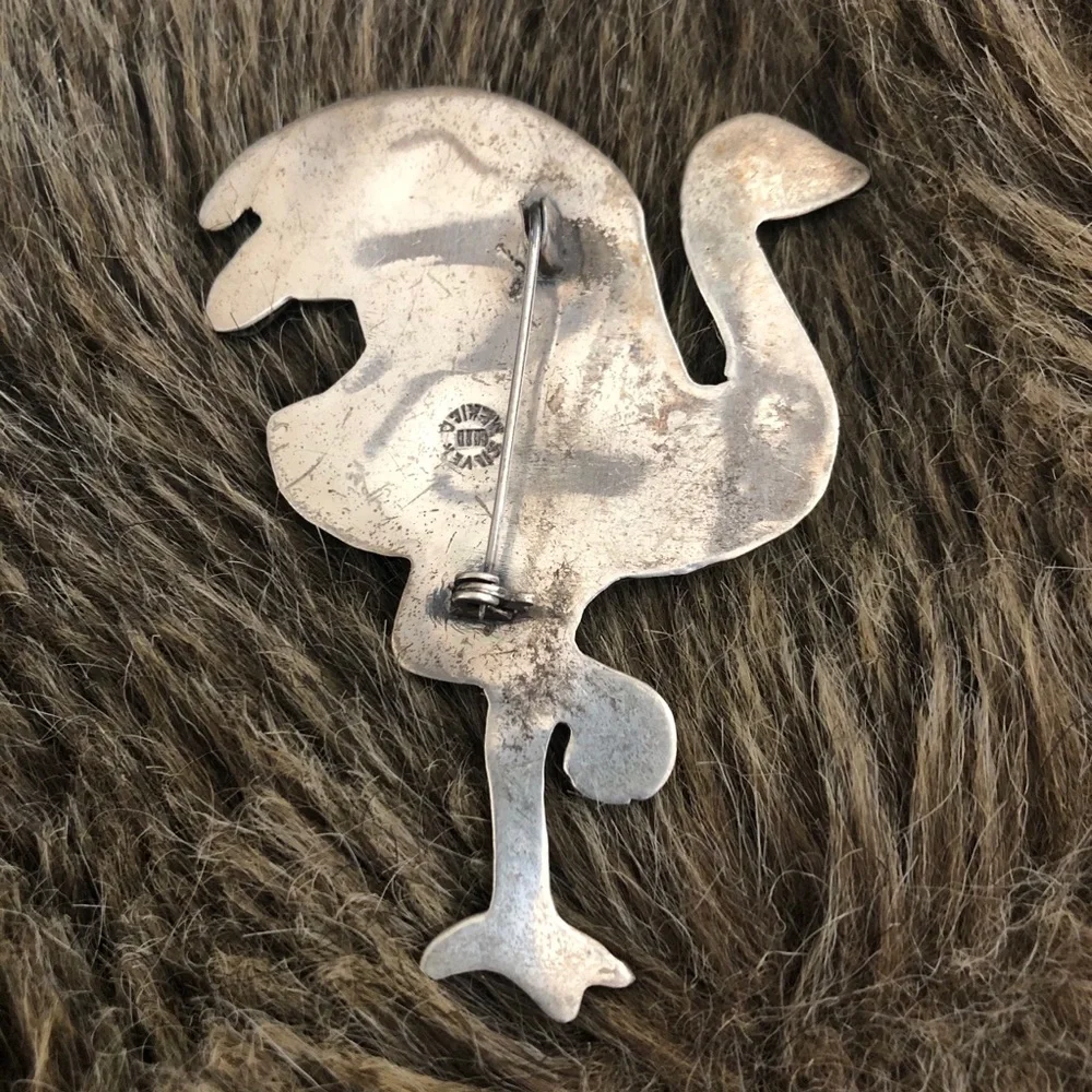 Rare 1940s Aguilar for Coro Mexican silver brooch